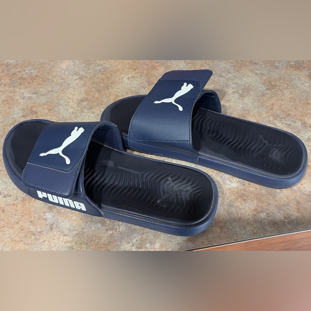 Puma Dark Blue Slide Sandals